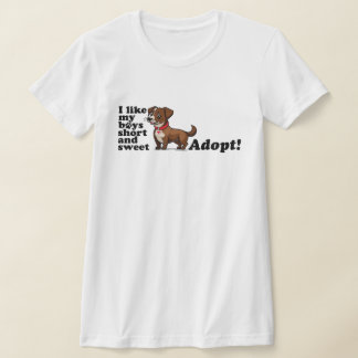 Ik hou van mijn jongens kort en bondig...adopteer! t-shirt