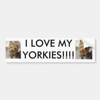 IK HOU VAN MIJN JORKIES!!!! BUMPERSTICKER