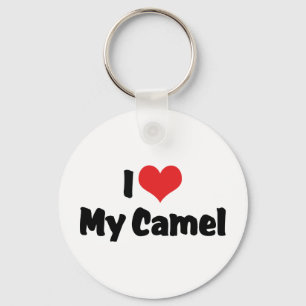 Ik hou van mijn kameel met hart sleutelhanger