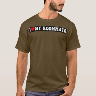 Ik hou van mijn kamergenoot bumper Schattige rood T-shirt