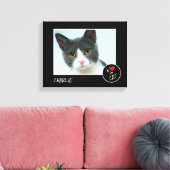 Ik hou van mijn kat, aangepaste foto - voetovers canvas afdruk (Insitu (Woonkamer))
