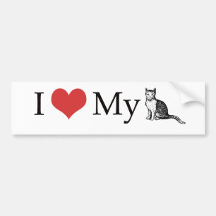 Ik hou van mijn kat bumpersticker