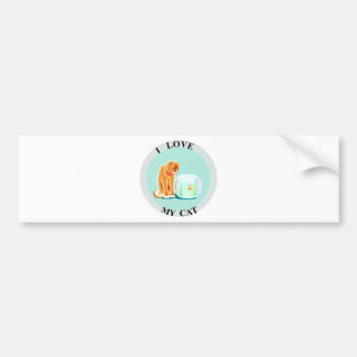 Ik hou van mijn kat! bumpersticker