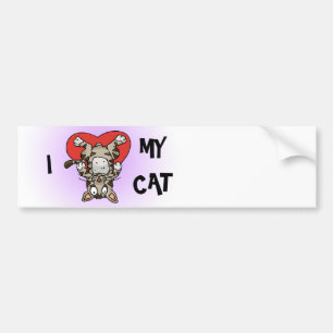Ik hou van mijn kat Bumpersticker