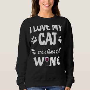 Ik hou van mijn kat en een glas wijn 2 trui