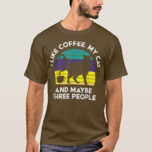 Ik hou van mijn kat en koffie t-shirt