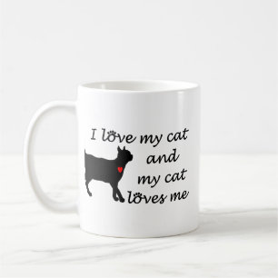Ik hou van mijn kat en mijn kat houdt van me koffiemok