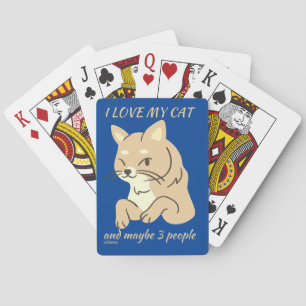 IK HOU VAN MIJN KAT EN MISSCHIEN 3 ANDERE MENSEN g Pokerkaarten