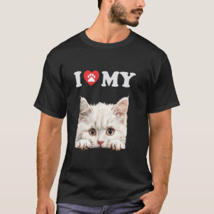 Ik hou van mijn kat Napoleon Kat Kittens Grappige  T-shirt