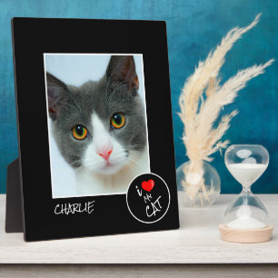 Ik hou van mijn kat, op maat gemaakte foto – Huisd Fotoplaat