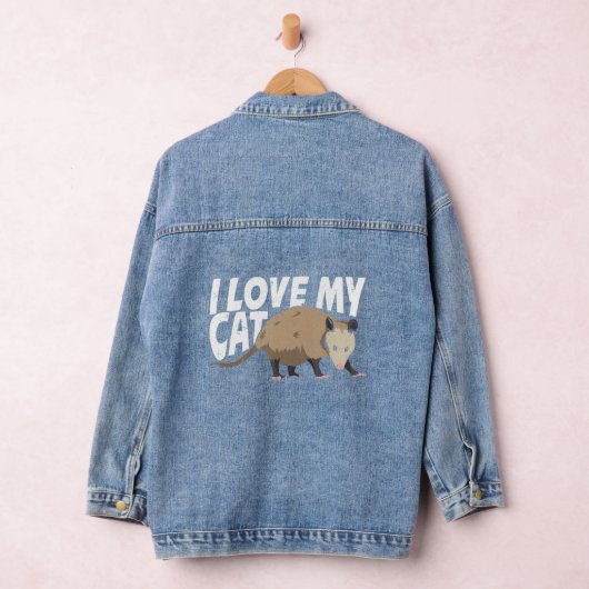 Ik hou van mijn kat Opossum Denim Jacket (Hangar)