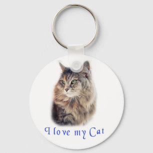 Ik hou van mijn kat sleutelhanger