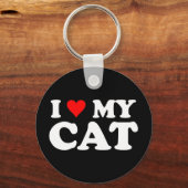 Ik hou van mijn kat sleutelhanger (Voorkant)