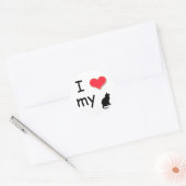 Ik hou van mijn kat Sticker (Envelop)
