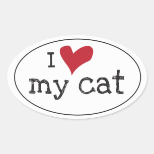 Ik hou van mijn kat sticker
