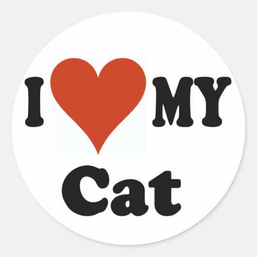 Ik hou van mijn kat Sticker (Voorkant)