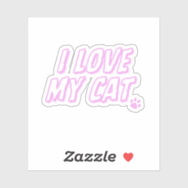 Ik hou van mijn kat sticker