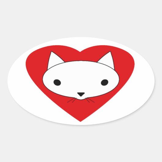 Ik hou van mijn kat stickers (Voorkant)