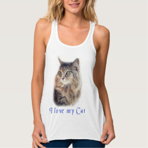 Ik hou van mijn kat tanktop