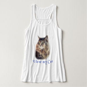 Ik hou van mijn kat tanktop