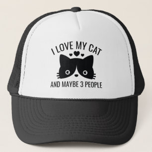 Ik hou van mijn kat trucker pet