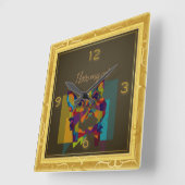 Ik hou van mijn kat vierkante klok (Hoek)