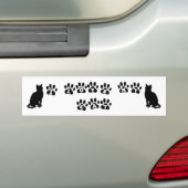 Ik hou van mijn kat—zwarte tekst bumpersticker (Op auto)
