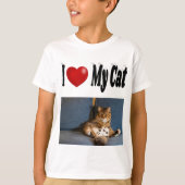 Ik hou van mijn katfoto t-shirt (Voorkant)