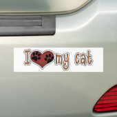 Ik hou van mijn katje *Bumpersticker* Bumpersticker (Op auto)