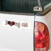 Ik hou van mijn katje *Bumpersticker* Bumpersticker (Op Truck)