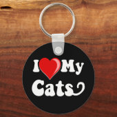 Ik hou van mijn katten sleutelhanger (Voorkant)