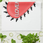 Ik hou van mijn katten theedoek (Gevouwen)