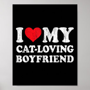Ik hou van mijn kattenliefhebbende vriend Funny Vr Poster