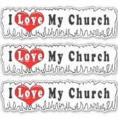 Ik hou van mijn kerk! sticker (Voorkant)