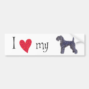 Ik hou van mijn Kerry Blue Terrier Bumpersticker