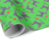 Ik hou van mijn Kerry Blue Terrier Cadeaupapier (Rol Hoek)