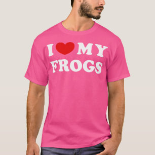 Ik hou van mijn kikkers in mijn hart mijn kikkers t-shirt