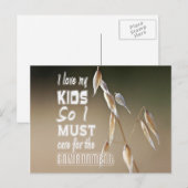 Ik hou van mijn kinderen, dus ik moet om... briefkaart (Voorkant / Achterkant)