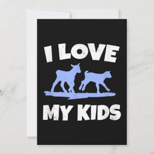 Ik hou van mijn Kinderen voor een geitenboer cadea Feestdagenkaart