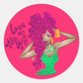 Ik hou van mijn kinken ronde sticker