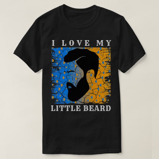 Ik hou van mijn kleine baard t-shirt (Design voorkant)