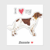 Ik hou van mijn kleine Munsterlander Vinyl Sticker (Vel)