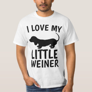 IK HOU VAN MIJN KLEINE WEINER HOND T-Shirts
