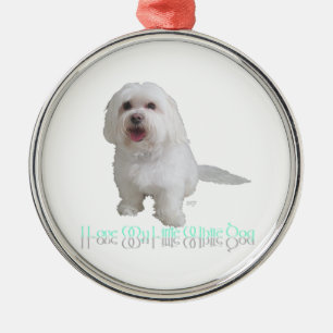 Ik hou van mijn kleine witte hond - Havanese Metalen Ornament