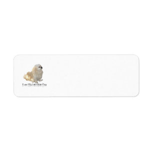 Ik hou van mijn kleine witte hond - Pekingees ! Etiket