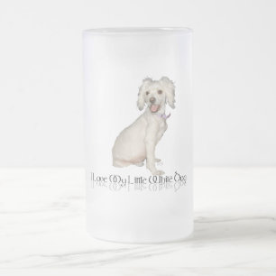 Ik hou van mijn kleine witte hond - poedel / Bicho Matglas Bierpul