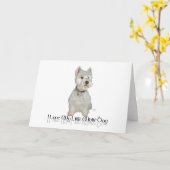 Ik hou van mijn kleine witte hond - Westie Kaart (Gele Bloem)