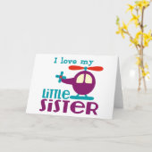 Ik hou van mijn kleine zuster kaart (Gele Bloem)