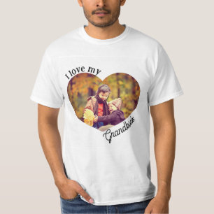 Ik hou van mijn kleinkinderen hart foto oma opa t-shirt