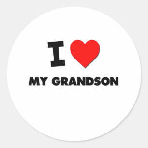 Ik hou van mijn kleinzoon ronde sticker